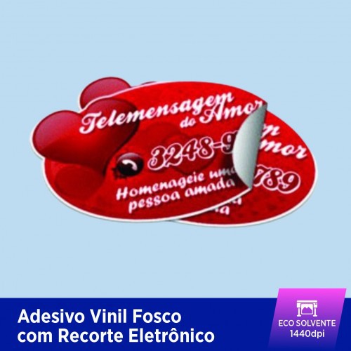 Adesivo Fosco Corte Contorno