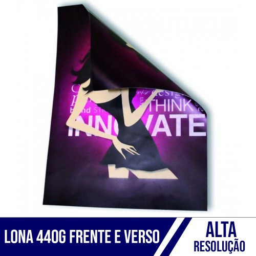 Lona Alta Resolução Fosco ou brilho 380g Frente e Verso