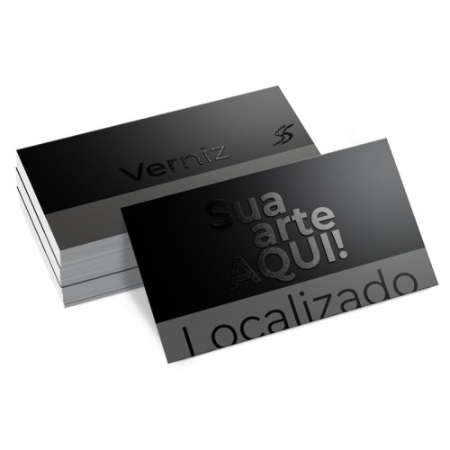 Cartão de Visita Verniz Localizado 300g
