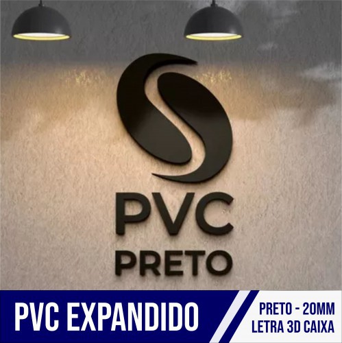 PVC Expandido Preto 20mm