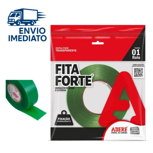 Fita Adesiva Dupla Face Adere Transparente Xt080 12mm X 20m